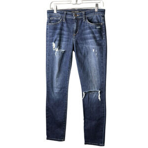 Joe's Womens Jeans Size 28 Skinny Lucille Ankle Distressed Blue Denim Stretch